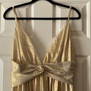 Metallic gold dress